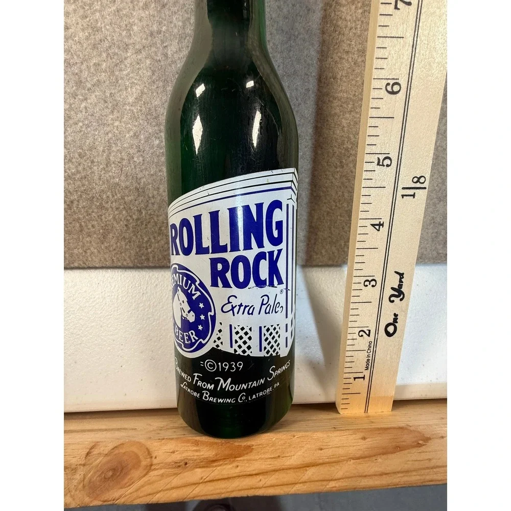 Rolling Rock Extra Pale Beer Tap Handle Green Bottle Horse Logo Vintage Barware